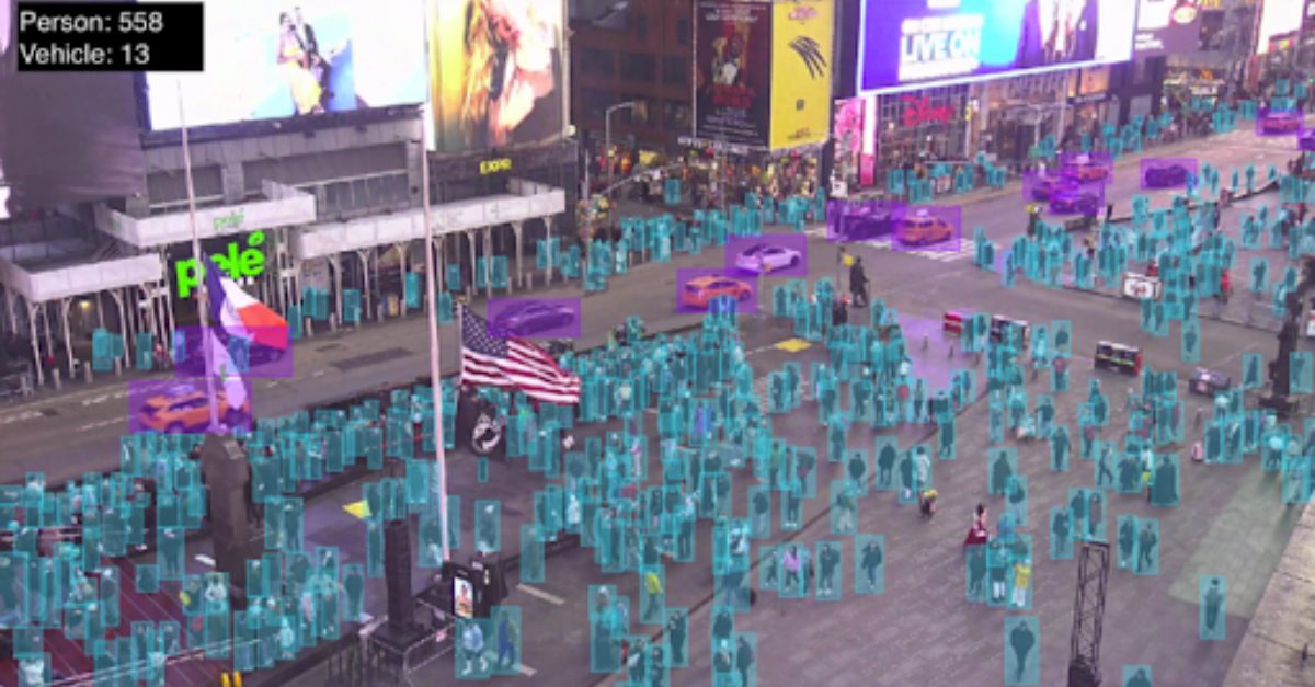 Public cameras overlaid with AI for crowd analysis