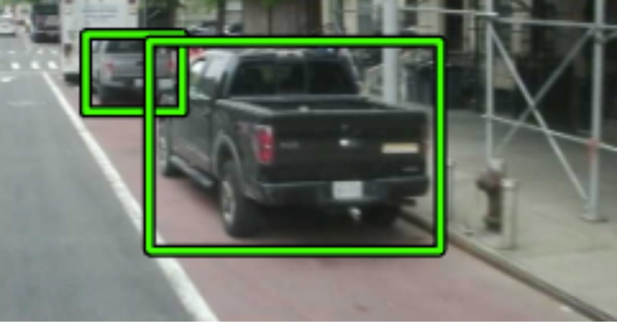 Vision AI monitoring vehicles entering a bus lane