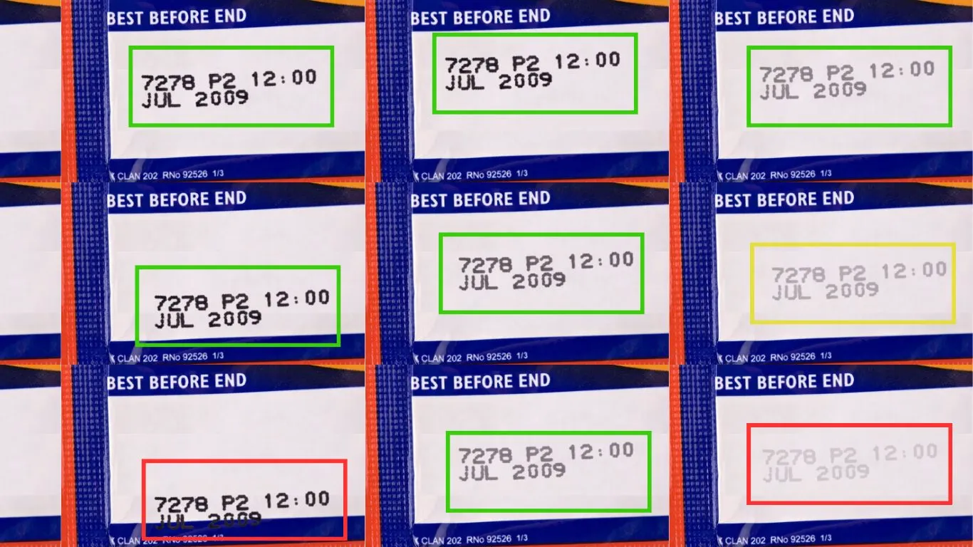 Code date labels verified on packaged products