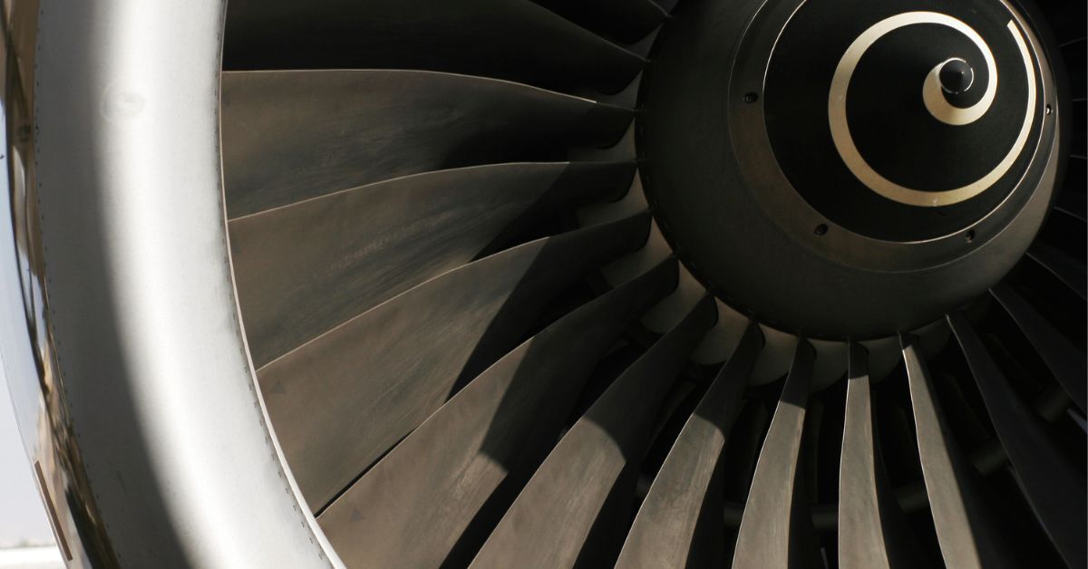 Image of a jet turbine engine